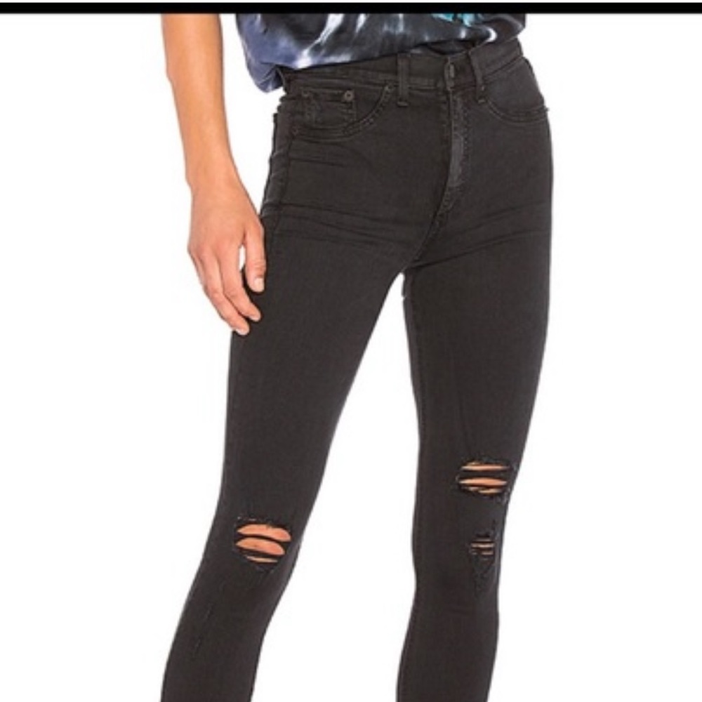High rise skinny rag and bone dark Grey